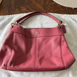 Coach Rose Leather Shoulder Bag